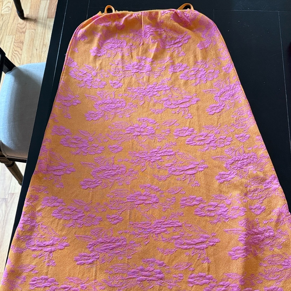 Zara Orange and Pink Floral Dress